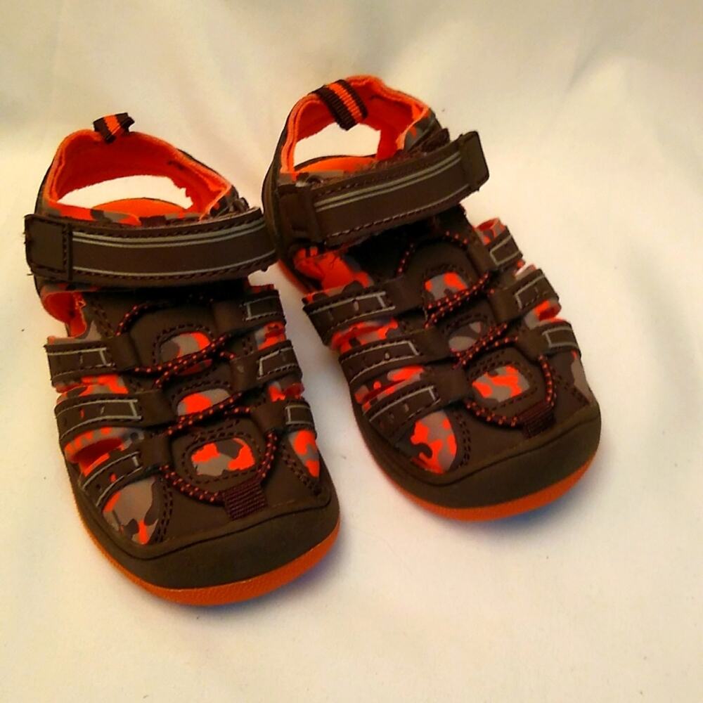 Cat & Jack Toddler Boys' Howell Fisherman Sandals Orange. Size 6